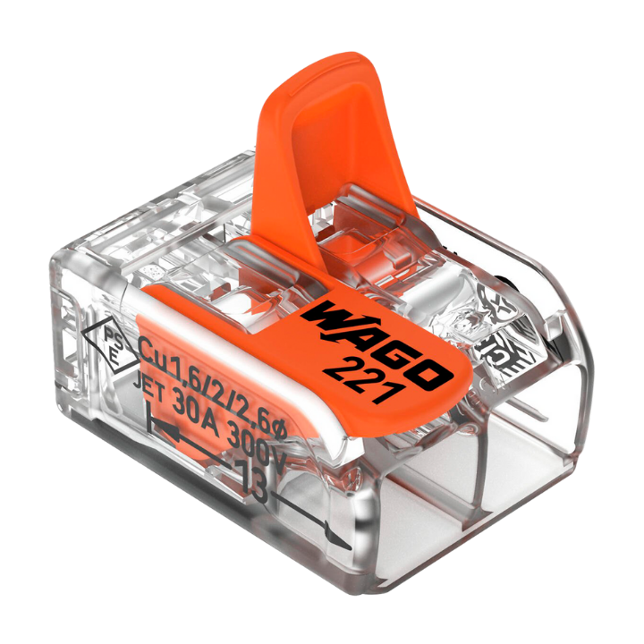 Wago Conector De 2 Polos 221-412 Awg (221-412) 100 Pzs