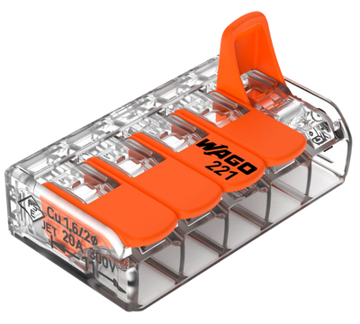 Wago 221-415 - Conectores De Empalme De 5 Conductores (30pz)