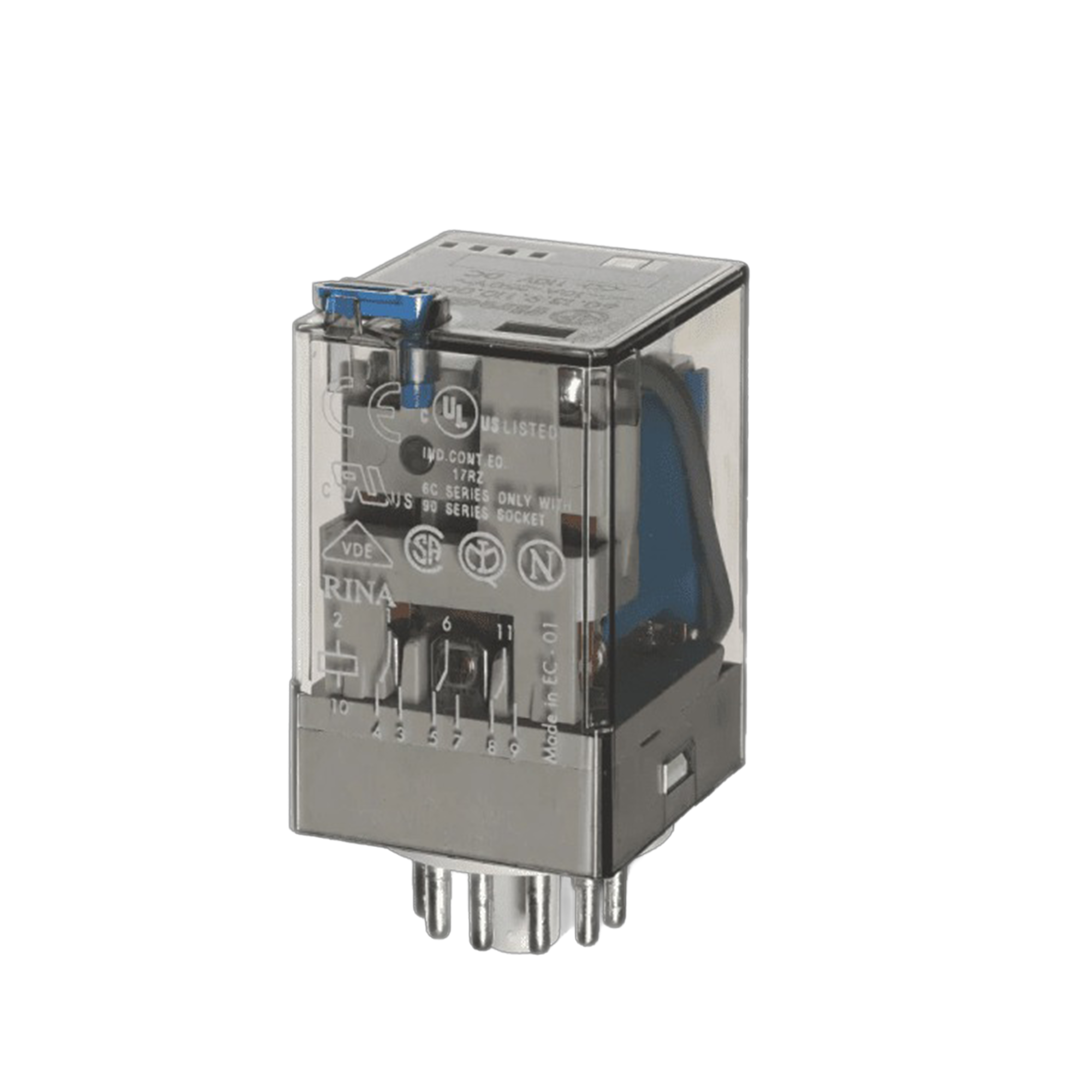 60.12.9.024.0074 FINDER RELEVADOR OCTAL DPDT (24VDC)10A